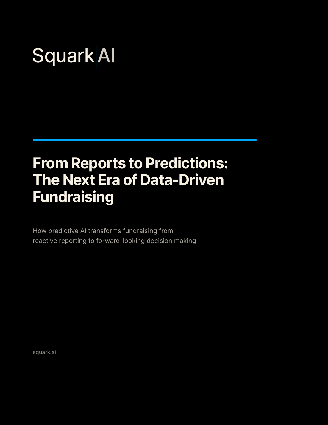 From Reports to Predictions: The Next Era of Data-Driven Fundraising white paper cover