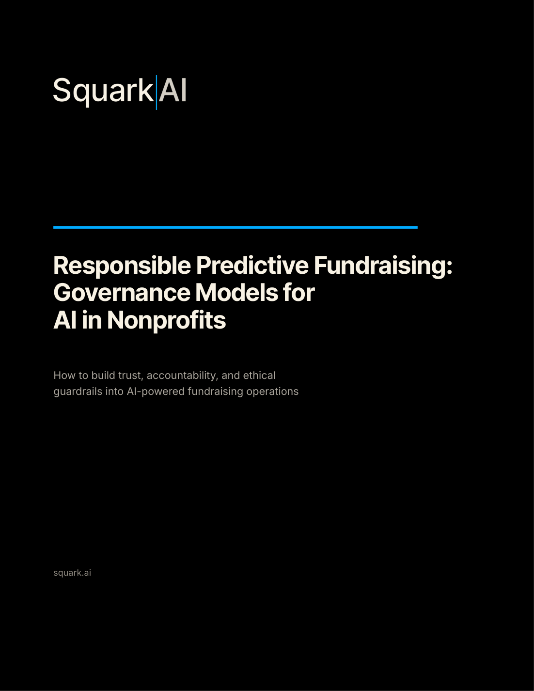 Responsible Predictive Fundraising: Governance Models for AI in Nonprofits white paper cover